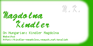 magdolna kindler business card